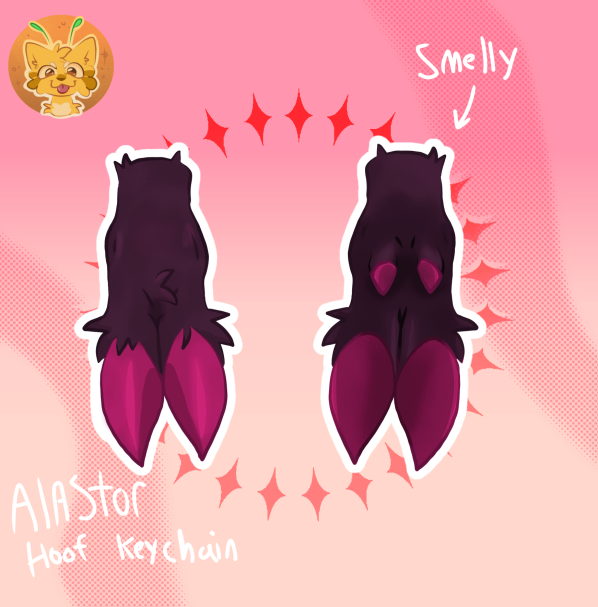 Alastor hoof keychain