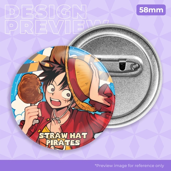Warning Luffy Round Badge 58MM