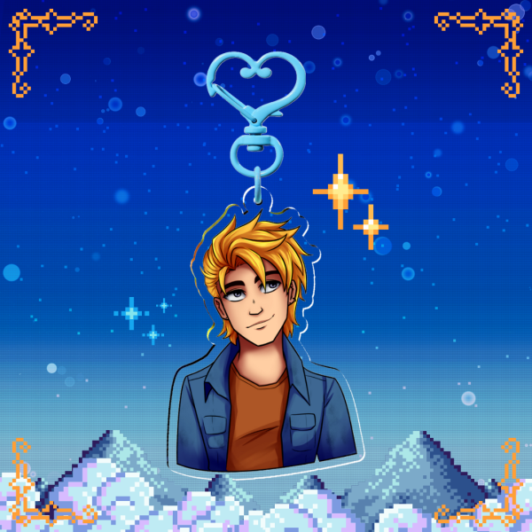 Sam - Stardew Valley - Clear Acrylic Keychain