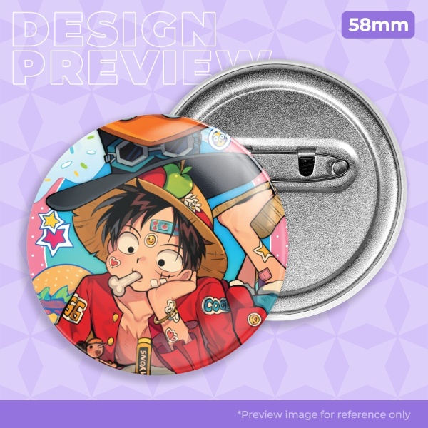 Luffy Donut Badge (58MM)