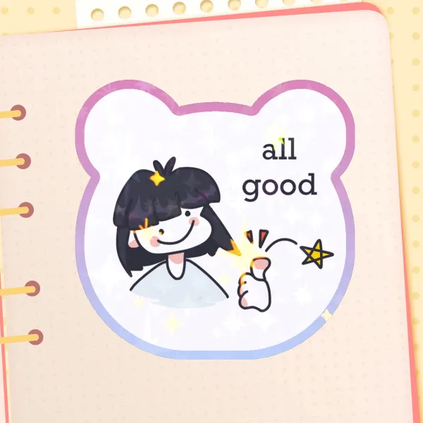 "all good" Silly Sticker