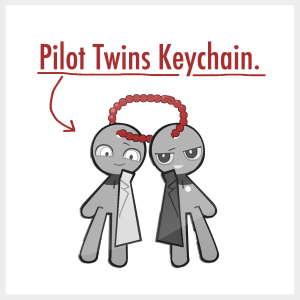 Pilot Twins Keychain