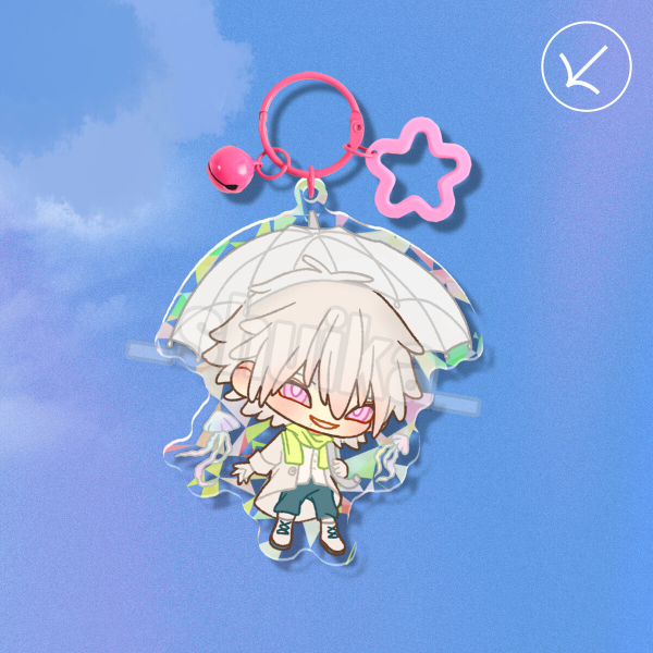 CLEAR DRAMATICAL MURDER DMMD Broken Glass Acrylic Keychains