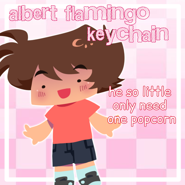 Albert Flamingo Keychain