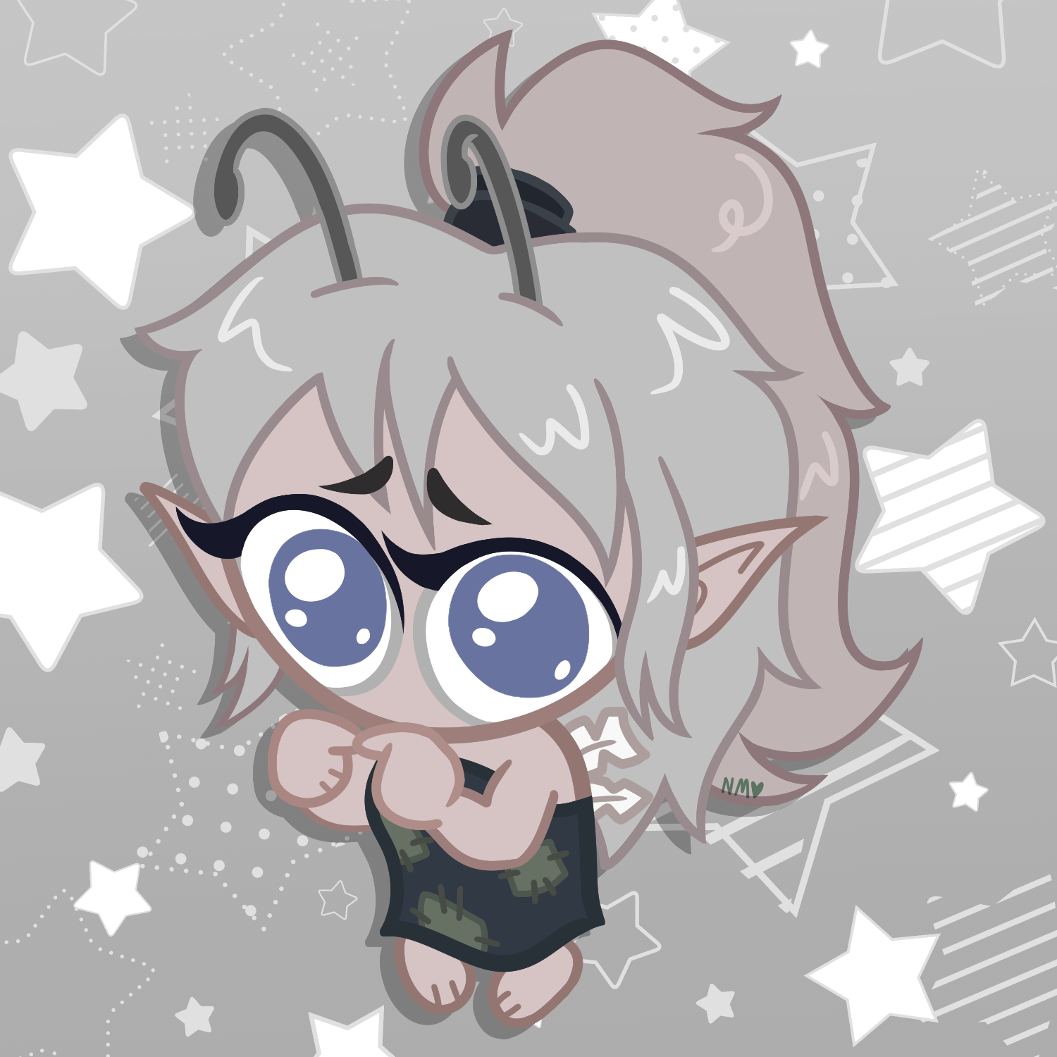 Neopets Grey Faerie Keychain