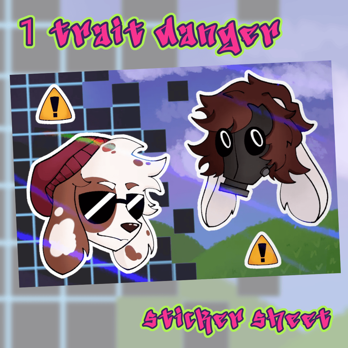 1 Trait Danger sticker sheet