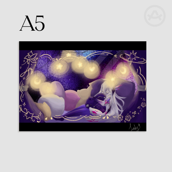 LadyPhantasmagoria Sleeping with the Crorbs A5 Print