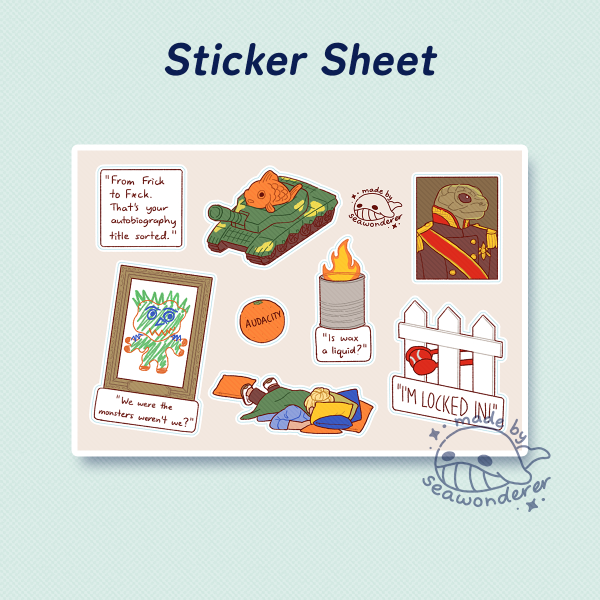 Taskmaster UK S19 Sticker Sheet