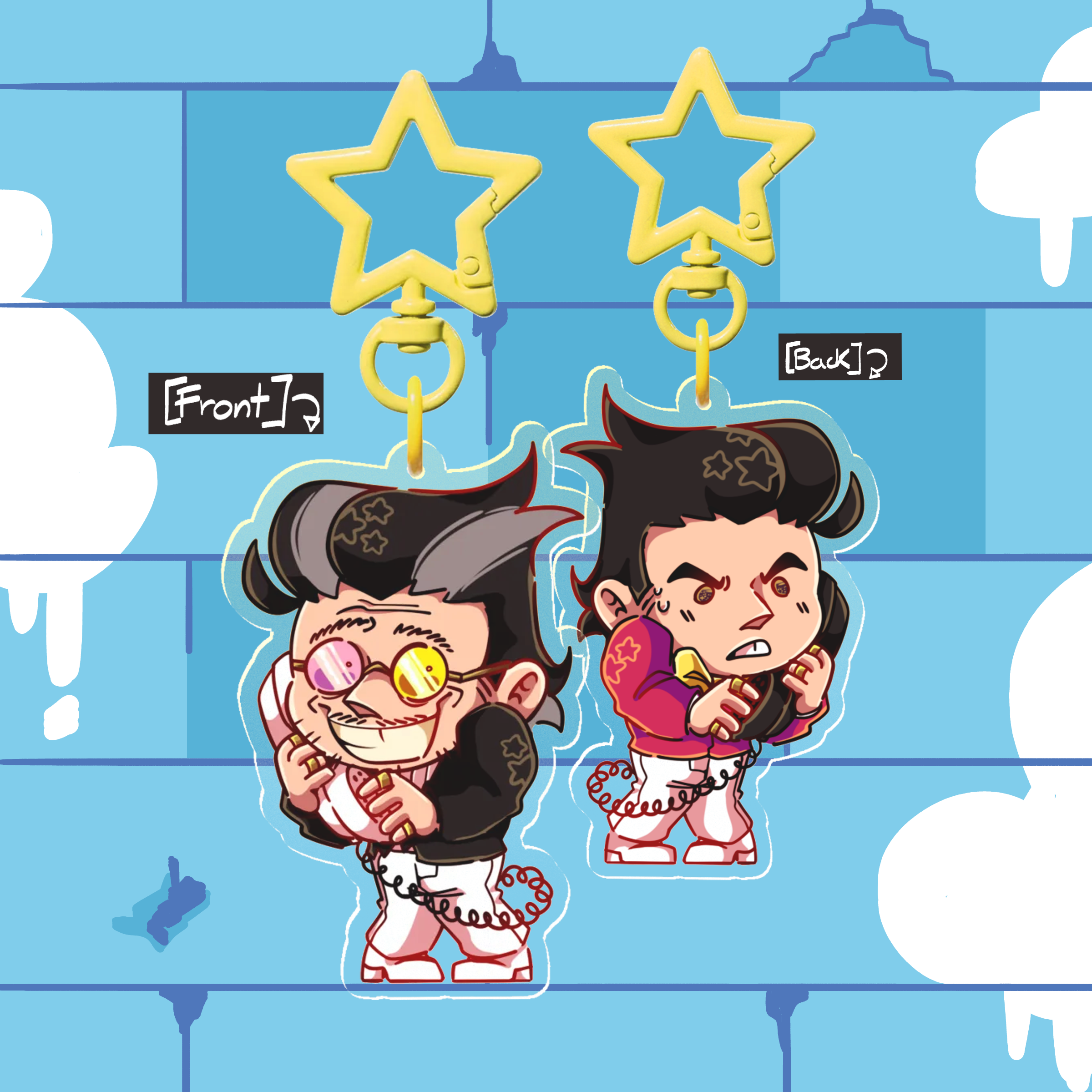 Human AU Spamton Keychain