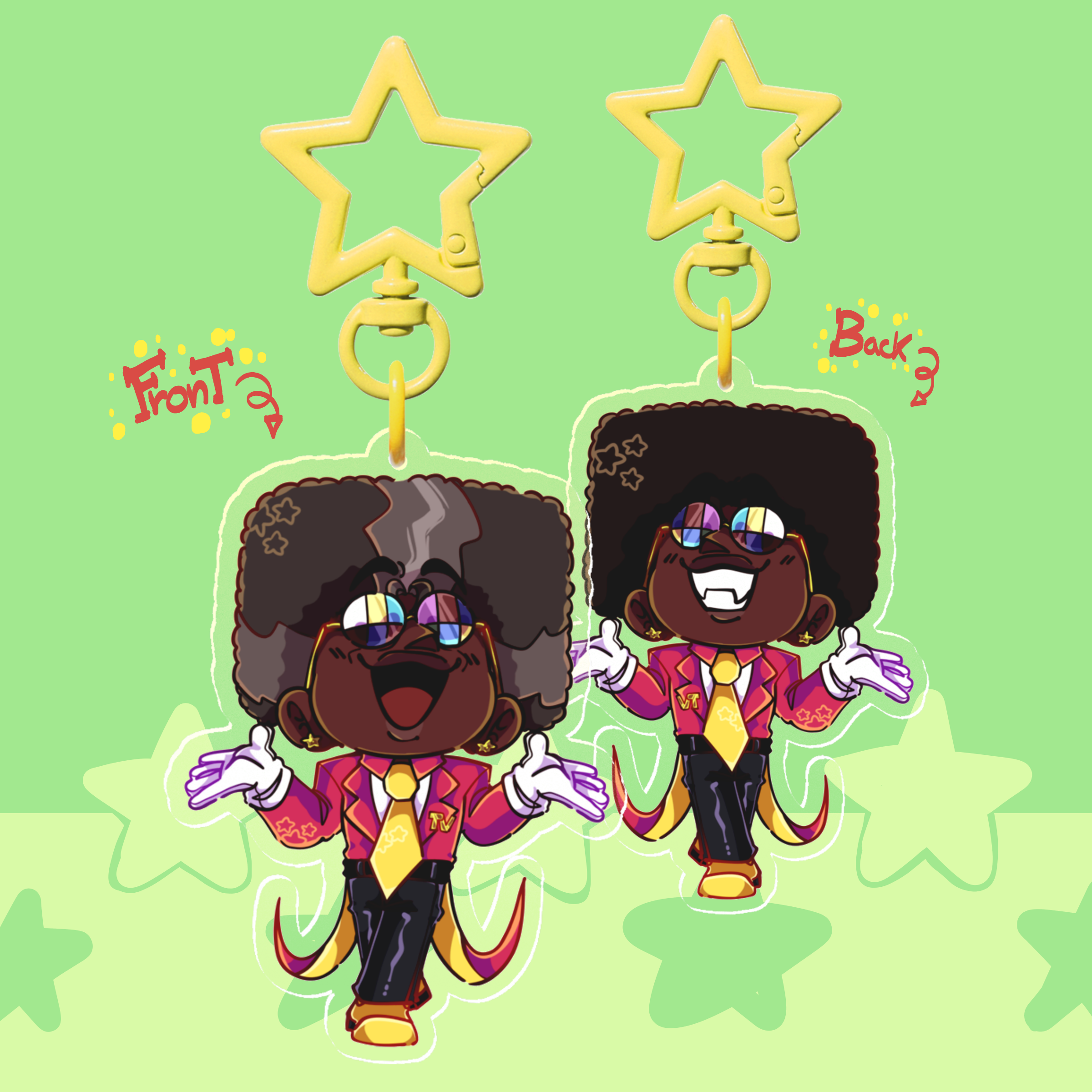 Human AU Tenna Keychain