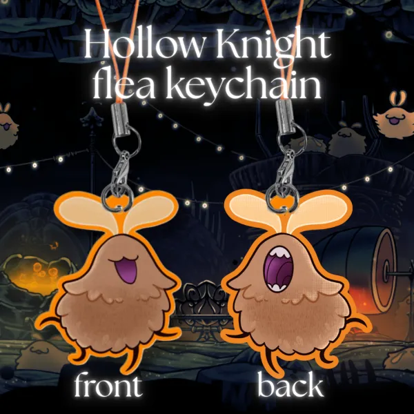 Hollow Knight Silksong flea keychain