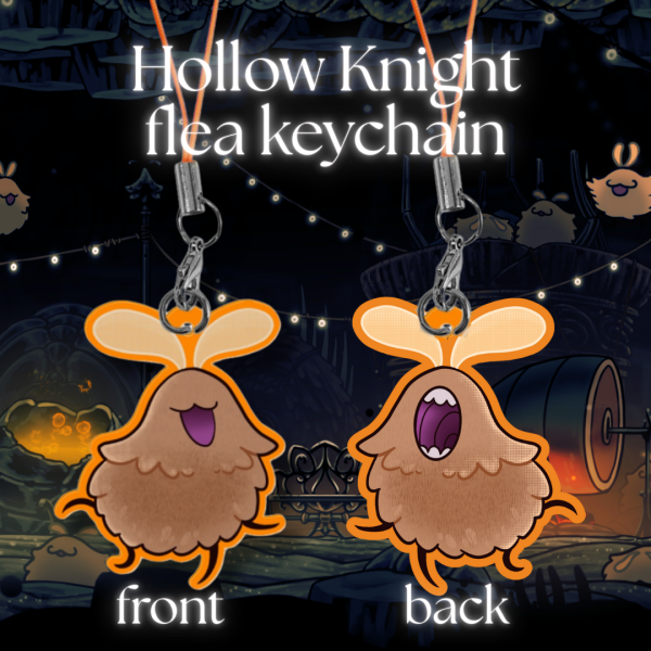 Hollow Knight Silksong flea keychain