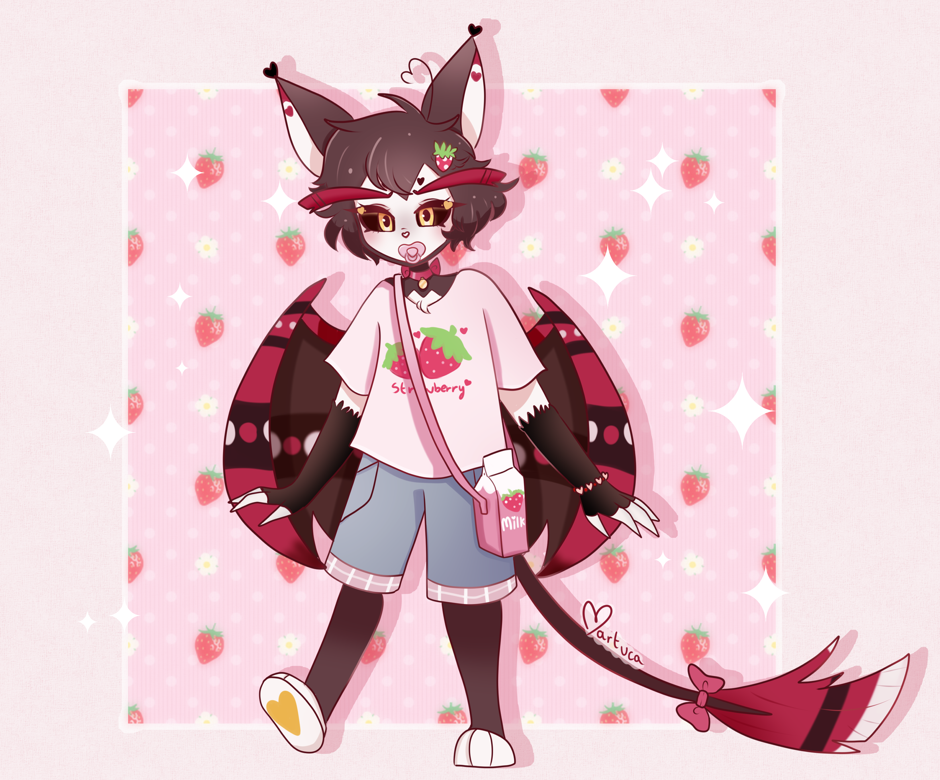 Strawberry milk Husk - print