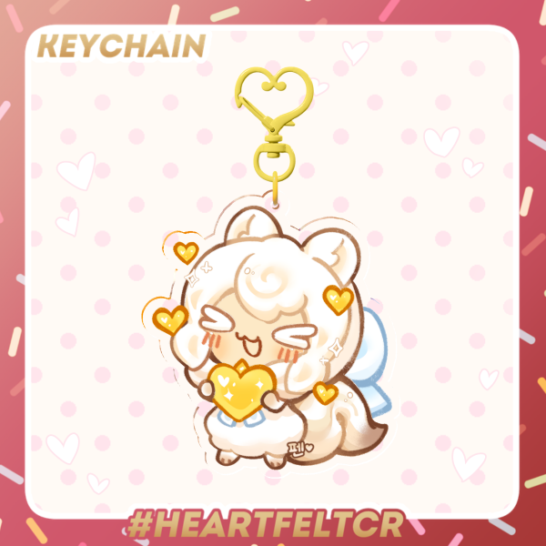 Cookie Run Cream Ferret acrylic keychain