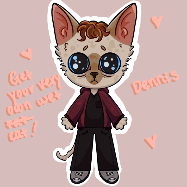 Cat Dennis Keychain