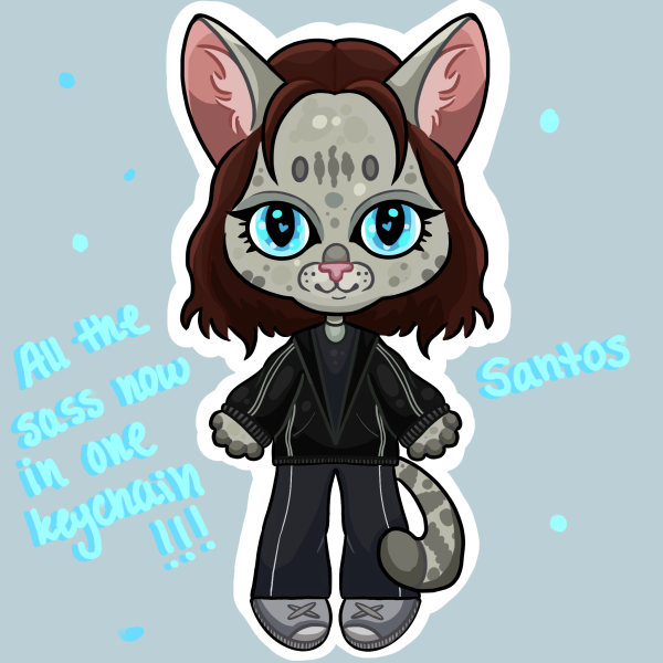 Cat Santos Keychain