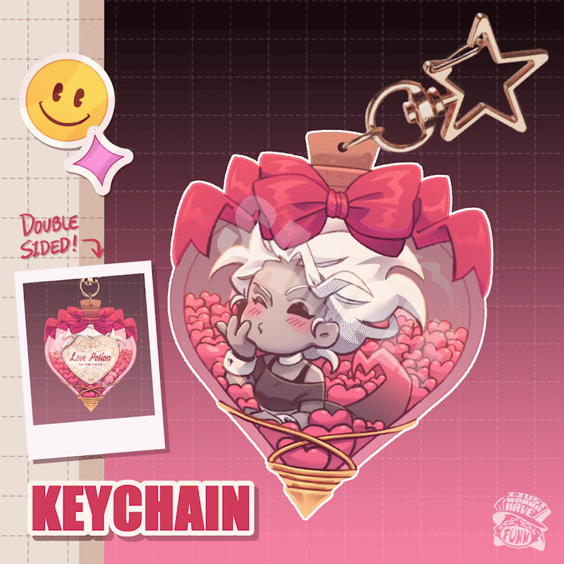 Love Potion Daisy ✦ Full Bleed Acrylic Keychain