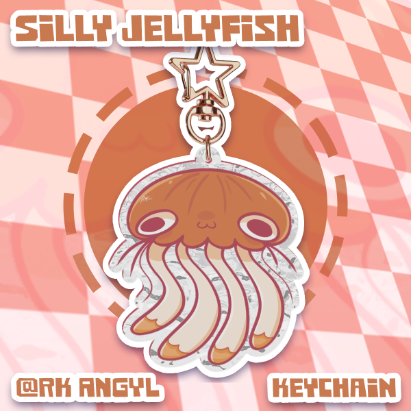 Jellyfish Ripple Acrylic Keychains