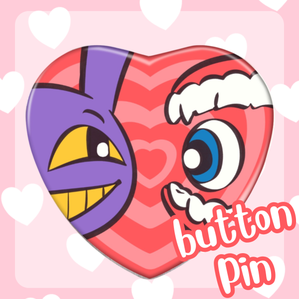 Jax/Caine Heart Shape Badge