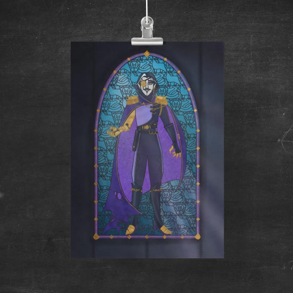 Lord Commander Chaos Stained Glass A4 Poster