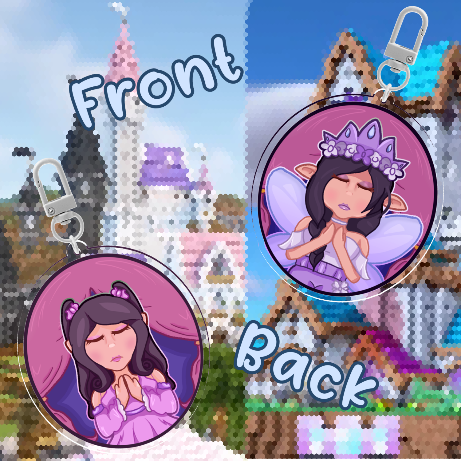 Double Sided Empires Katherine Elizabeth Keychain