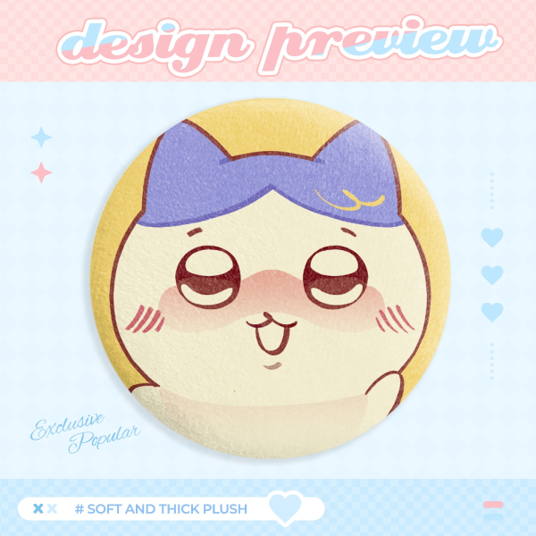 Hachiware Plush Badge