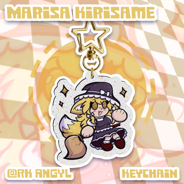 Marisa Glitter Acrylic Keychains