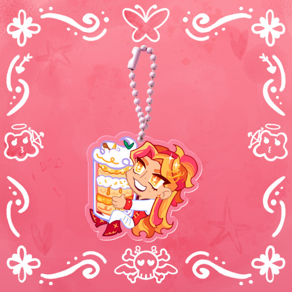 Ava Ferin Orange& Honey parfaits Acrylic Keychain