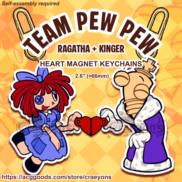 [TADC] Team Pew Pew Magnet Keychains