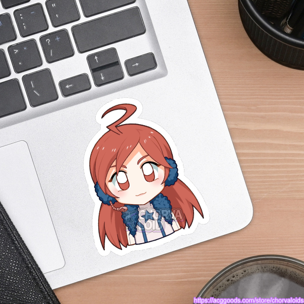 Miki (half-chibi) sticker