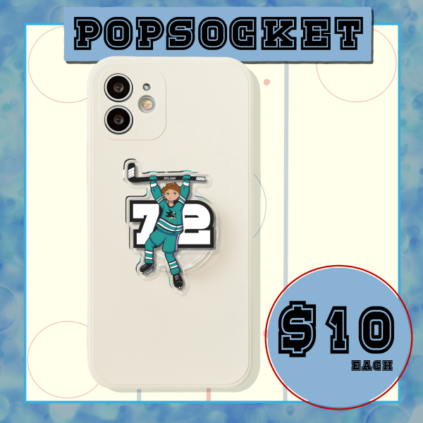 William Eklund || Hockey || NHL || San Jose Sharks Acrylic Airbag Phone Holder - 1.96"(50mm), Clear