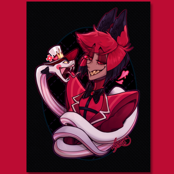 "Snake Cuddle" RadioApple [mini-print/postcard]