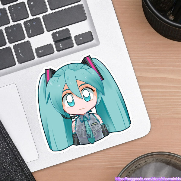 Miku (half-chibi) sticker