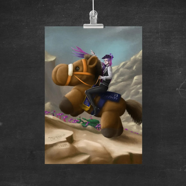 Bettel Crossing the Alps A4 Poster