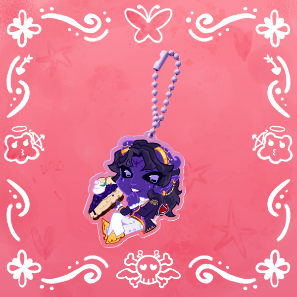 Niklaus Hendrix Blueberry Cheesecake Acrylic Keychain