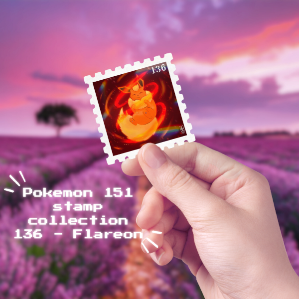 [136] Flareon - Pokemon Stamp Collection Sticker