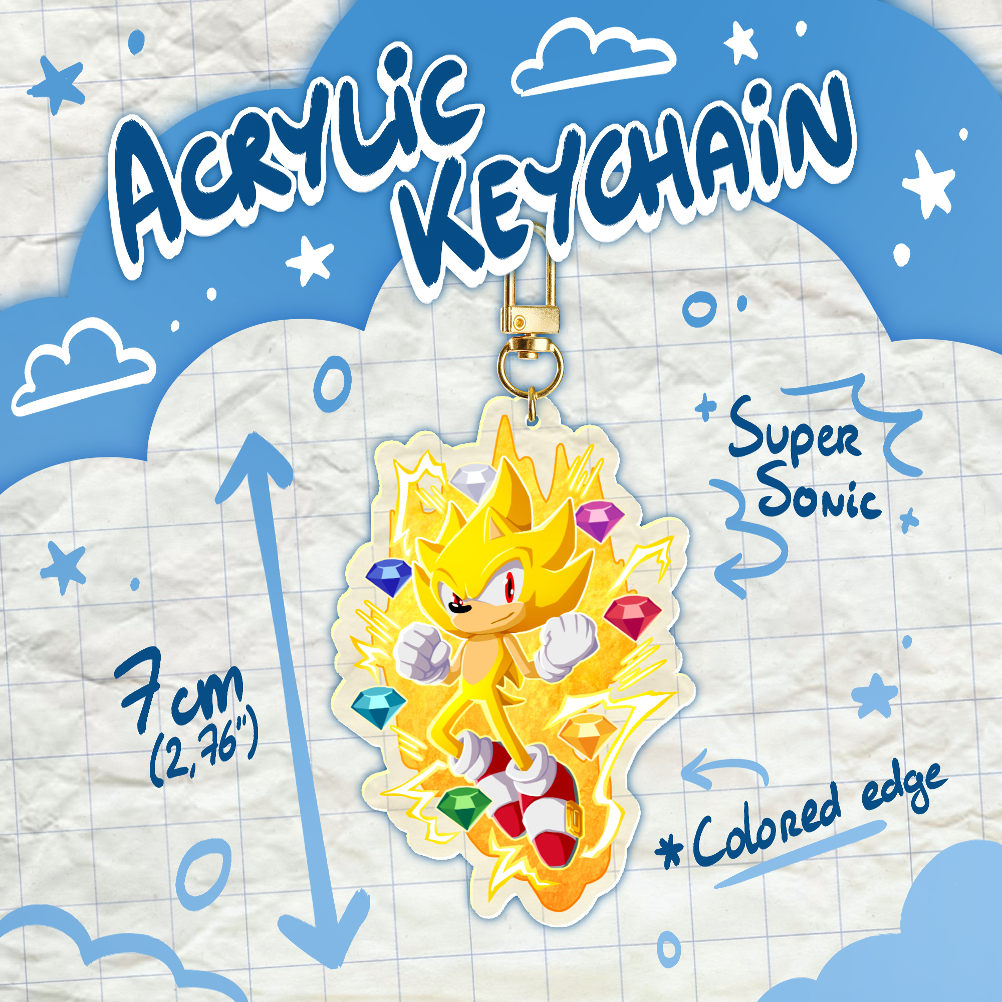 Super Sonic - Acrylic Keychain