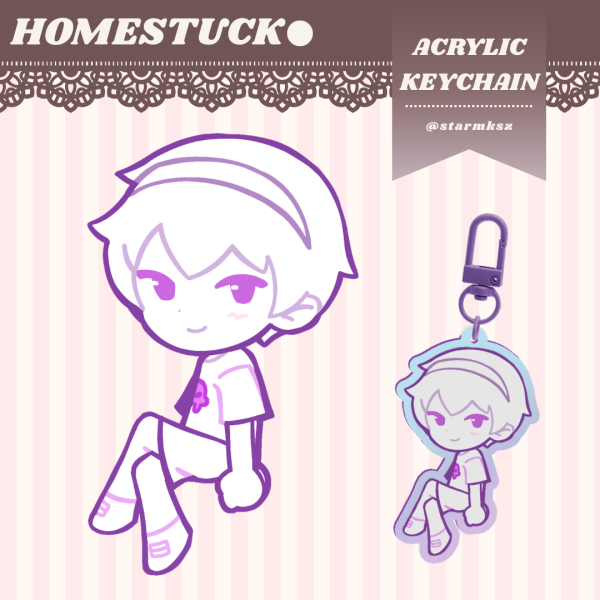 [HOMESTUCK] Default Rose Lalonde (Rainbow Acrylic Keychains)
