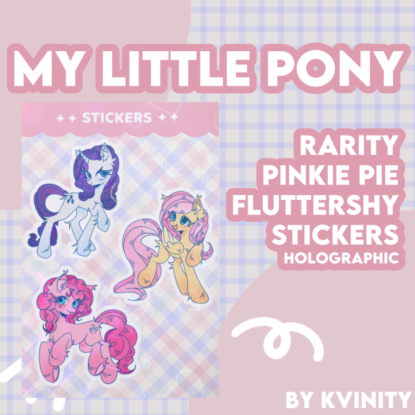 MLP - Coated Stickersheet with Rarity, Fluttershy, Pinkie Pie