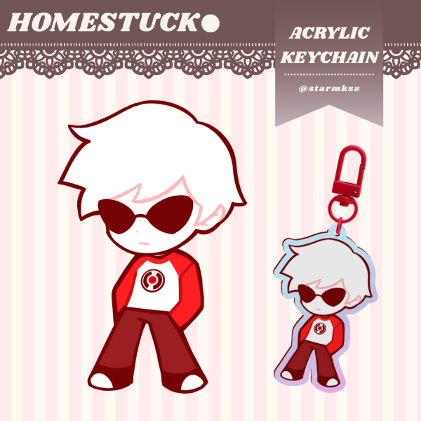 [HOMESTUCK] Default Dave Strider (Rainbow Acrylic Keychains)