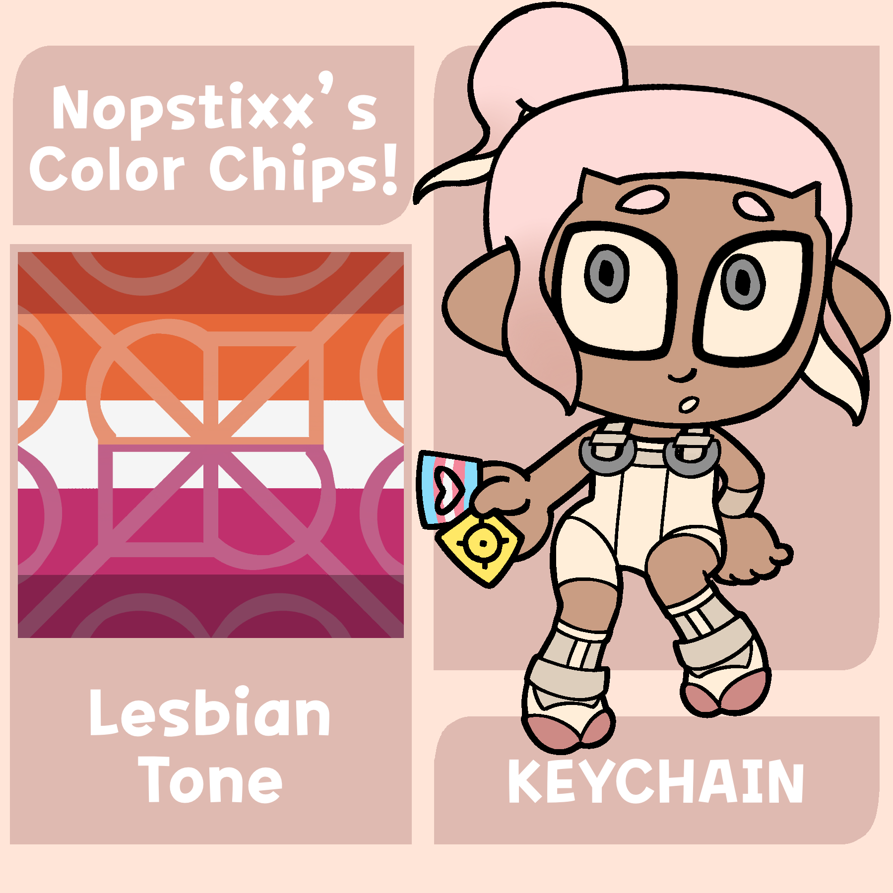 Color Chip Keychain (Lesbian)