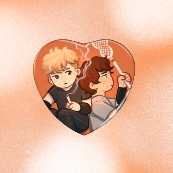 Andreil Holographic Heart-Shaped Badge