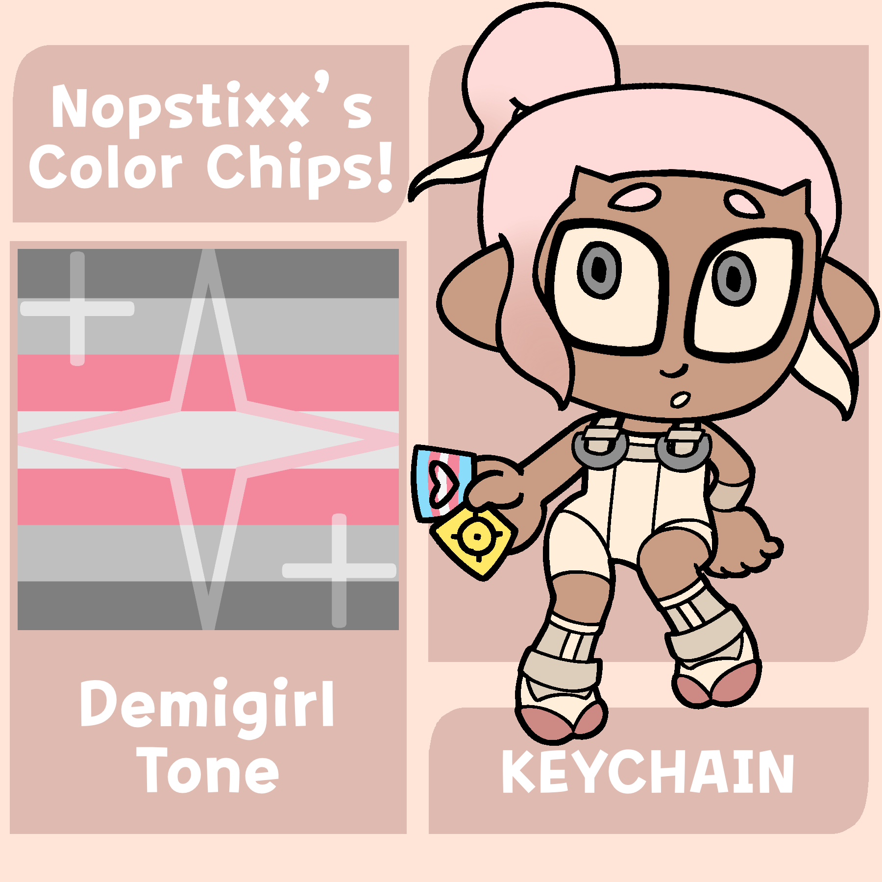 Color Chip Keychain (Demigirl)
