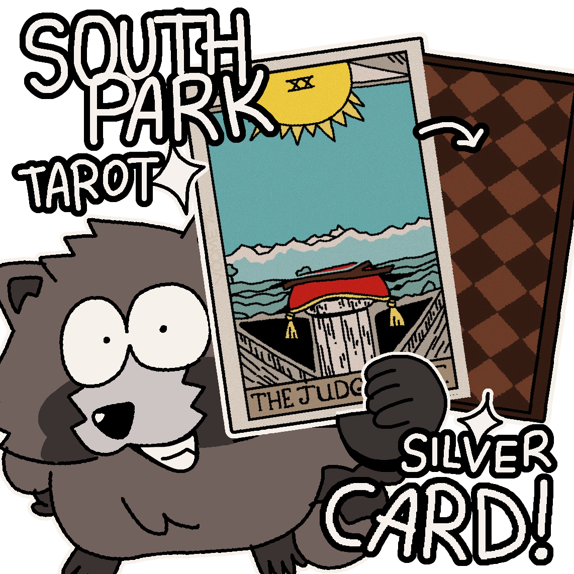 South Park TAROT silver CARD! (THE JUDGEMENT - XX)