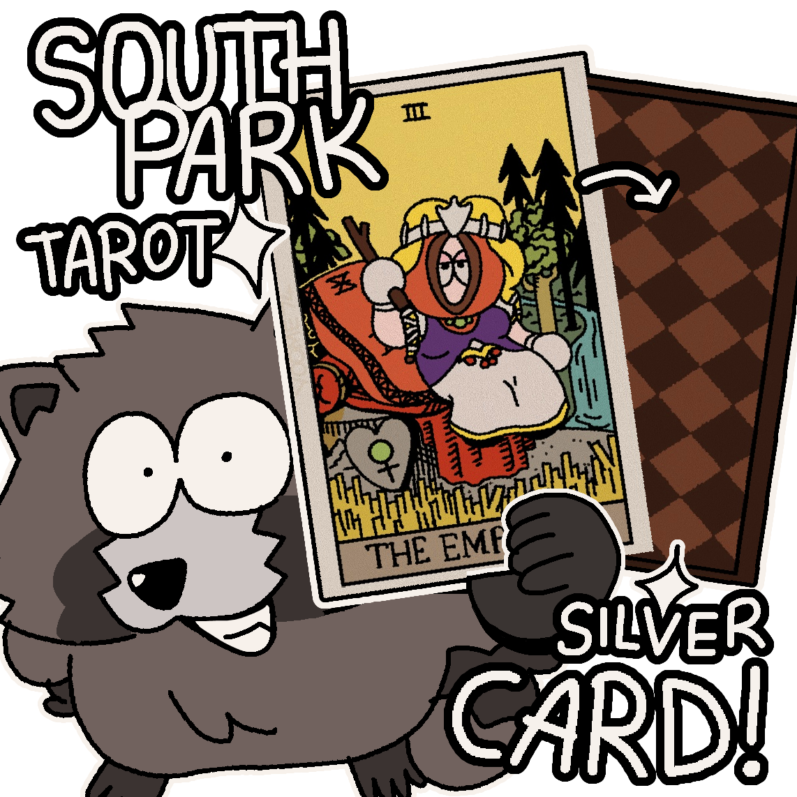 South Park TAROT silver CARD! (THE EMPRESS - III)