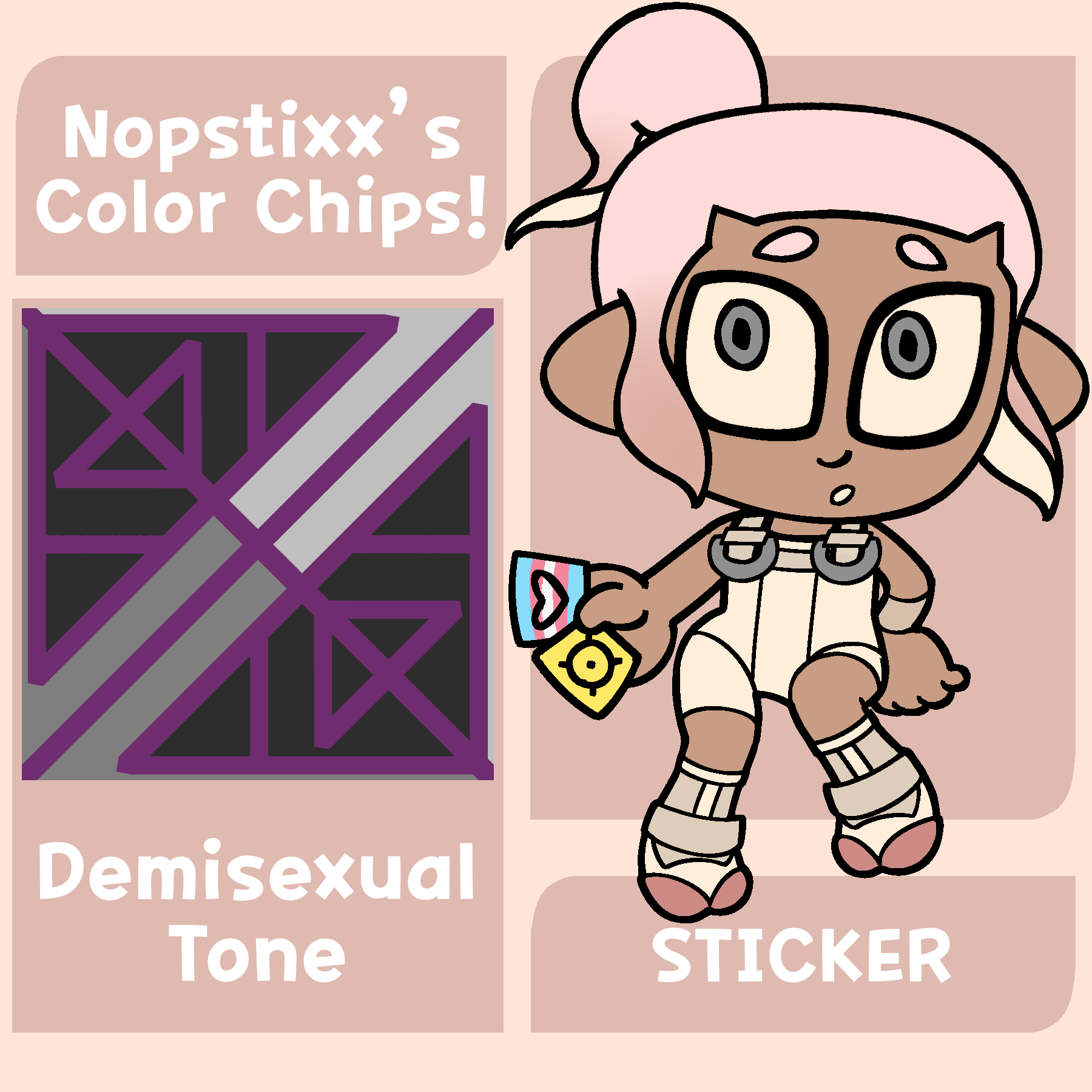 Color Chip Sticker (Demisexual)