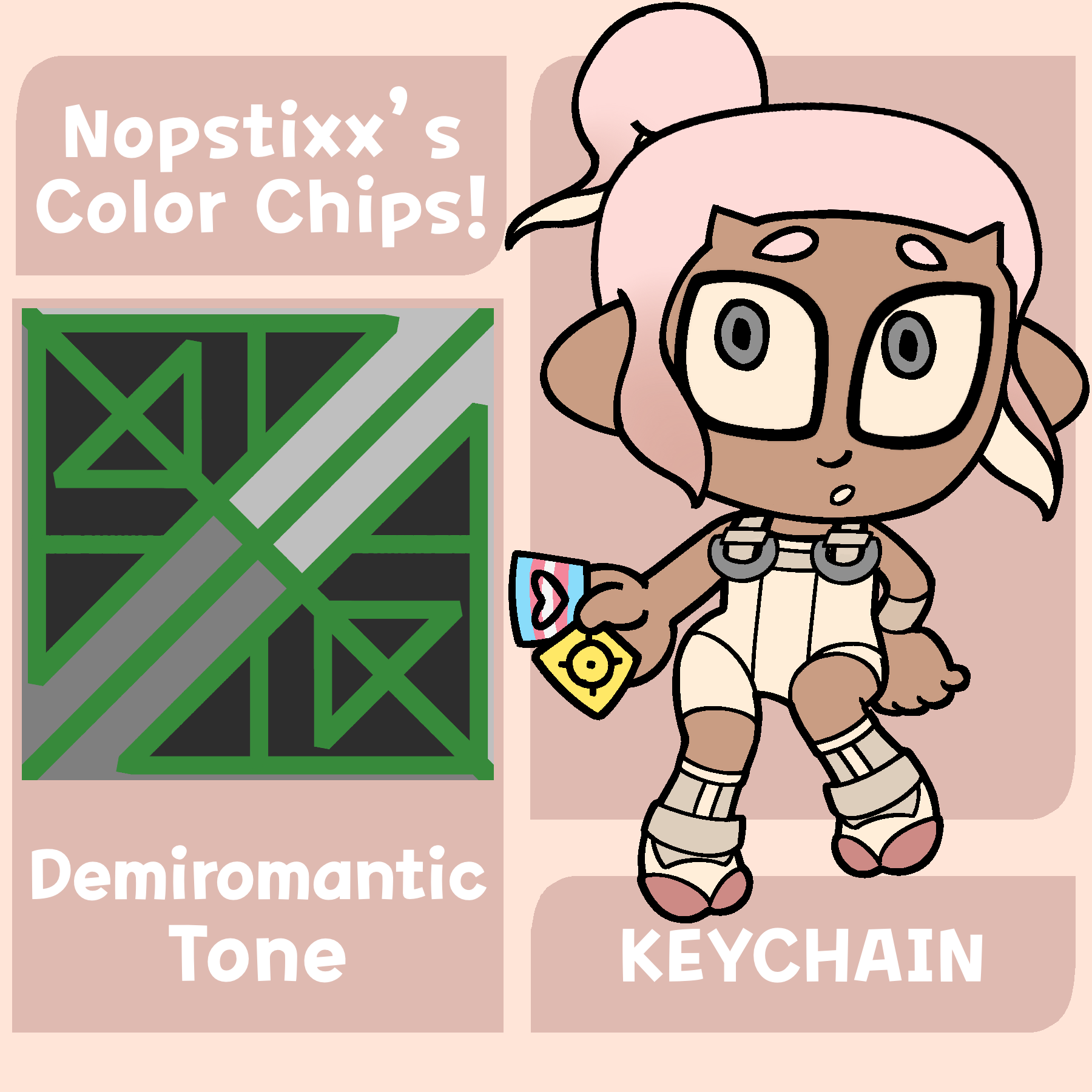 Color Chip Keychain (Demiromantic)