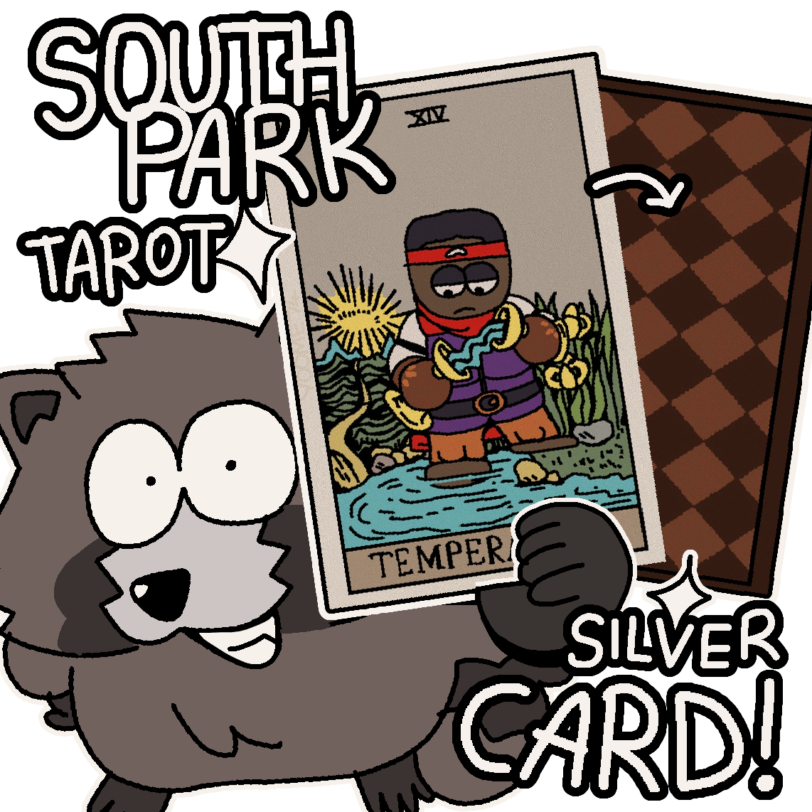 South Park TAROT silver CARD! (TEMPERANCE- XIV)