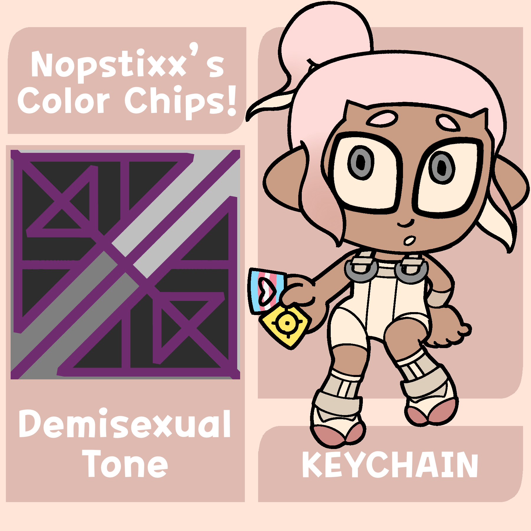Color Chip Keychain (Demisexual)