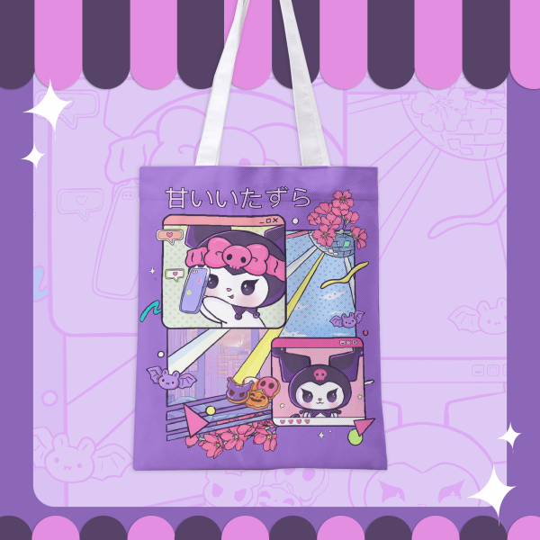 Kuromi Tote Bag - 39x34cm